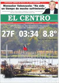 Portada de Diario el Centro (Chile)