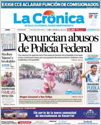 Portada de La Crónica de Baja California (Mexico)