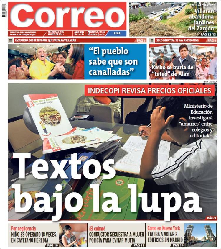 Portada de Diario Correo (Peru)