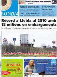 Portada de Diari Bondia Lleida (Spain)