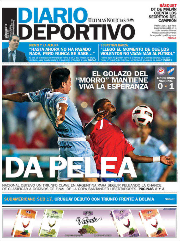 Portada de Diario Deportivo (Uruguay)