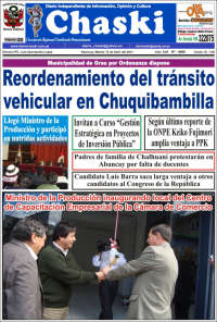 Portada de Diario Chaski (Peru)