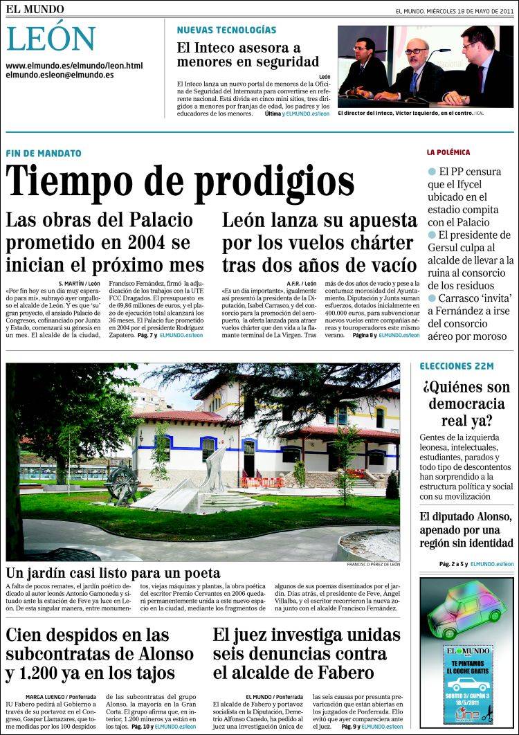 Portada de El Mundo de Valladolid (Spain)
