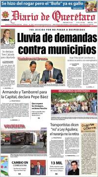 Portada de Diario de Querétaro (Mexico)