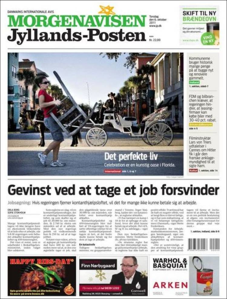 Portada de Jyllands-Posten (Dinamarca)