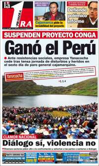 Portada de La Primera de Perú (Perú)