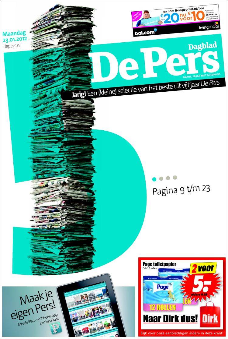Portada de Dagblad De Pers (Países Bajos)