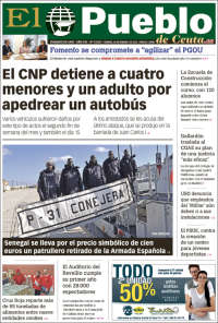 Portada de El Pueblo de Ceuta (España)