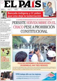 Portada de El País (Bolivia)