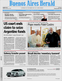 Portada de Buenos Aires Herald (Argentina)