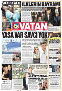 Portada de Vatan (Turquía)