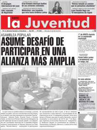 Portada de Diario La Juventud (Uruguay)