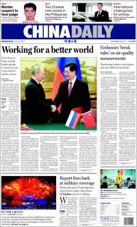 Portada de China Daily (China)