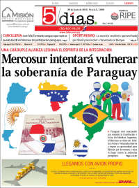 Portada de 5 Días (Paraguay)