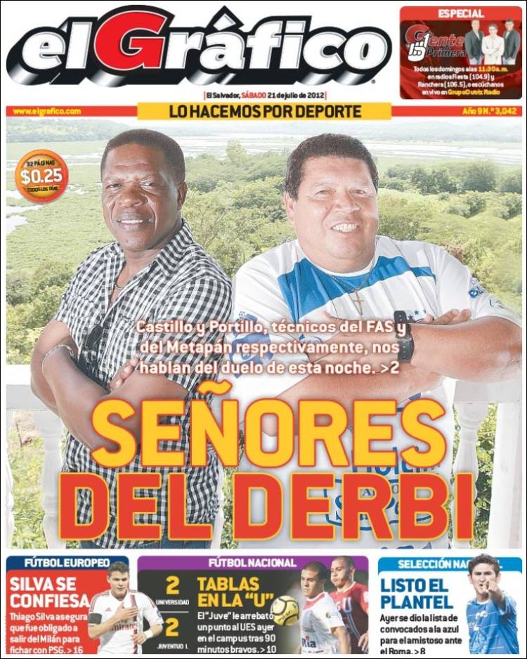 Portada de Diario El Gráfico (El Salvador)