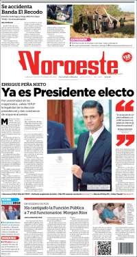 Portada de Periódico Noroeste (Mexico)