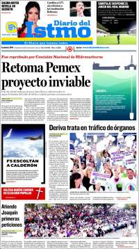 Portada de Diario del Istmo - Voz en Libertad (Mexique)