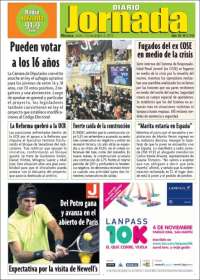 Portada de Diario Jornada (Argentina)