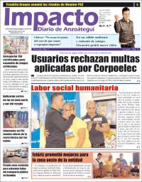 Portada de Diario Impacto (Venezuela)