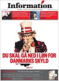 Portada de Dagbladet Information (Denmark)