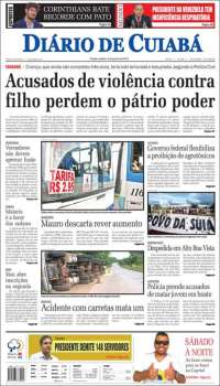 Portada de Diário de Cuiabá (Brasil)