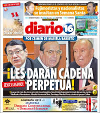 Portada de Diario16 (Perú)