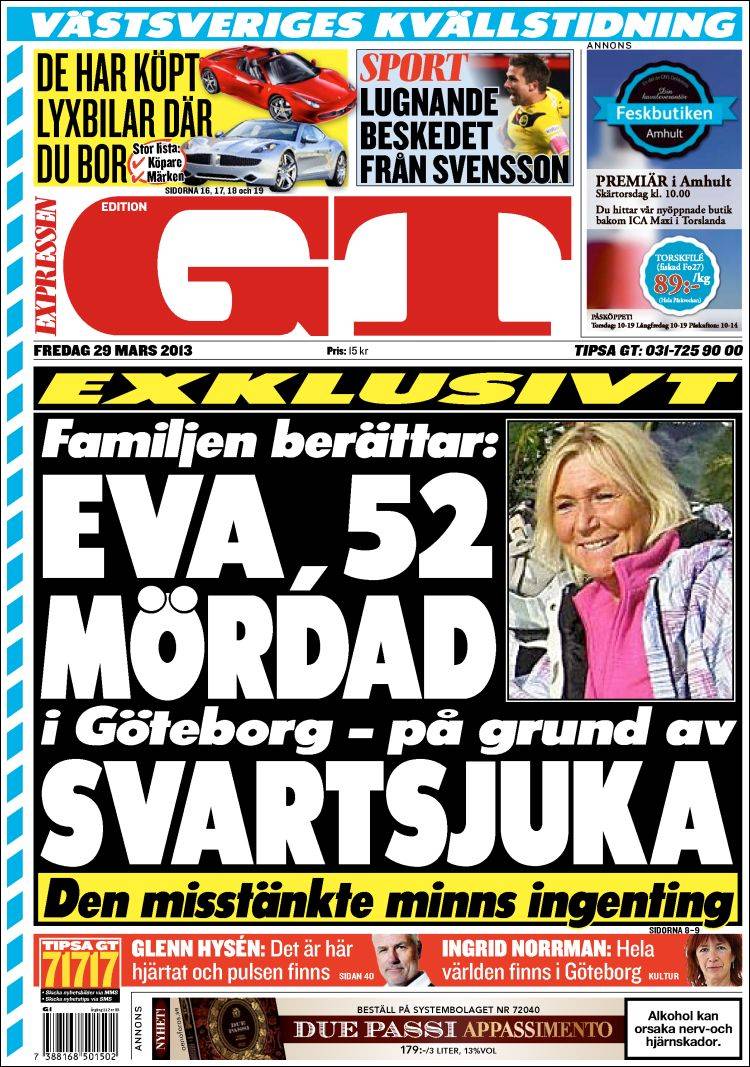 Portada de Göteborgstidningen (Sweden)