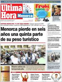 Portada de Menorca es diari (España)