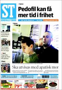 Portada de Sundsvalls Tidning (Suecia)