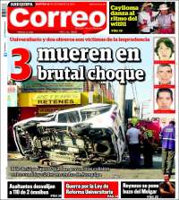 Portada de Diario Correo - Arequipa (Perú)