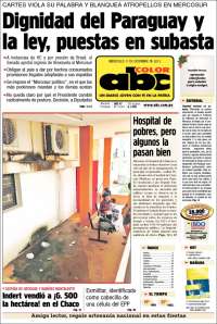 Portada de ABC Color (Paraguay)
