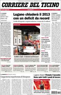 Portada de Corriere del Ticino (Suisse)