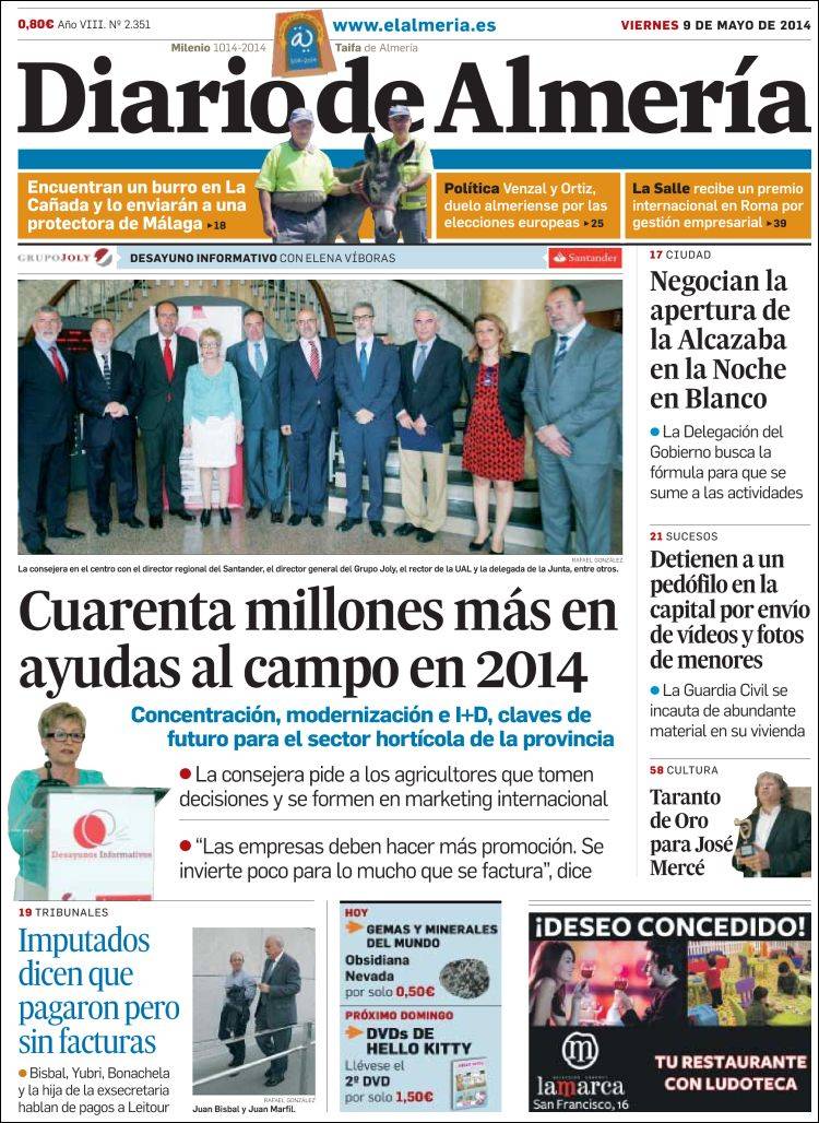 Portada de Diario de Almería (Espagne)