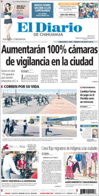 Portada de El Diario de Chihuahua (Mexique)
