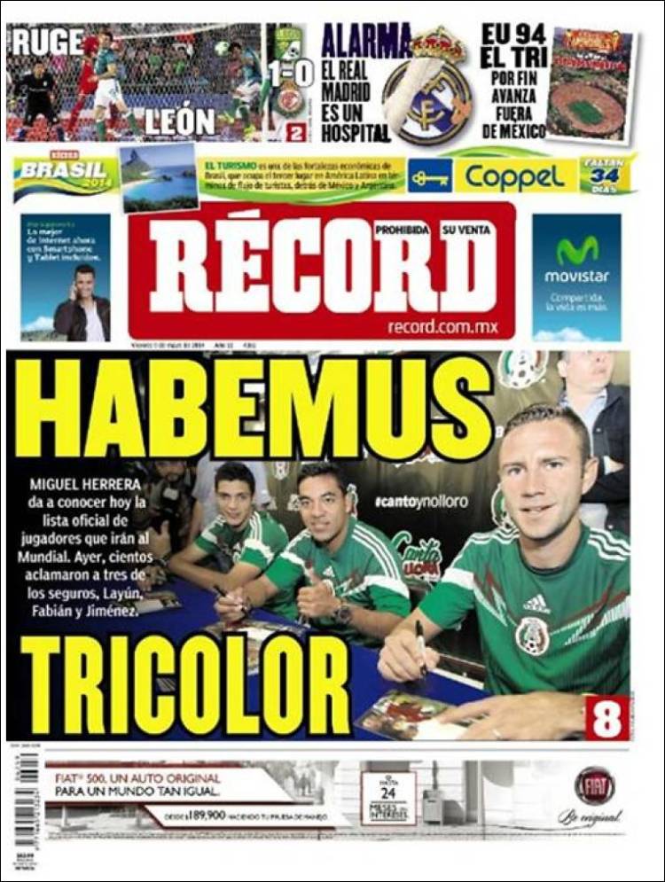 Portada de Record (Mexique)