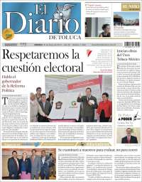 Portada de El Diario de Toluca (Mexico)