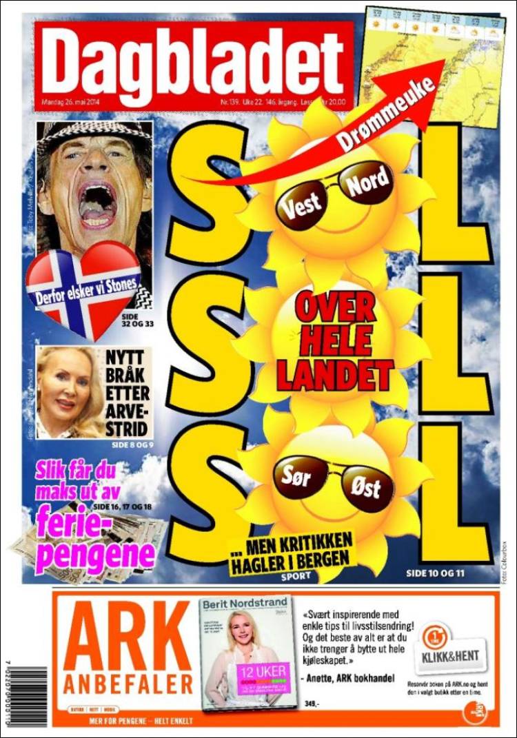 Portada de Dagbladet (Norway)