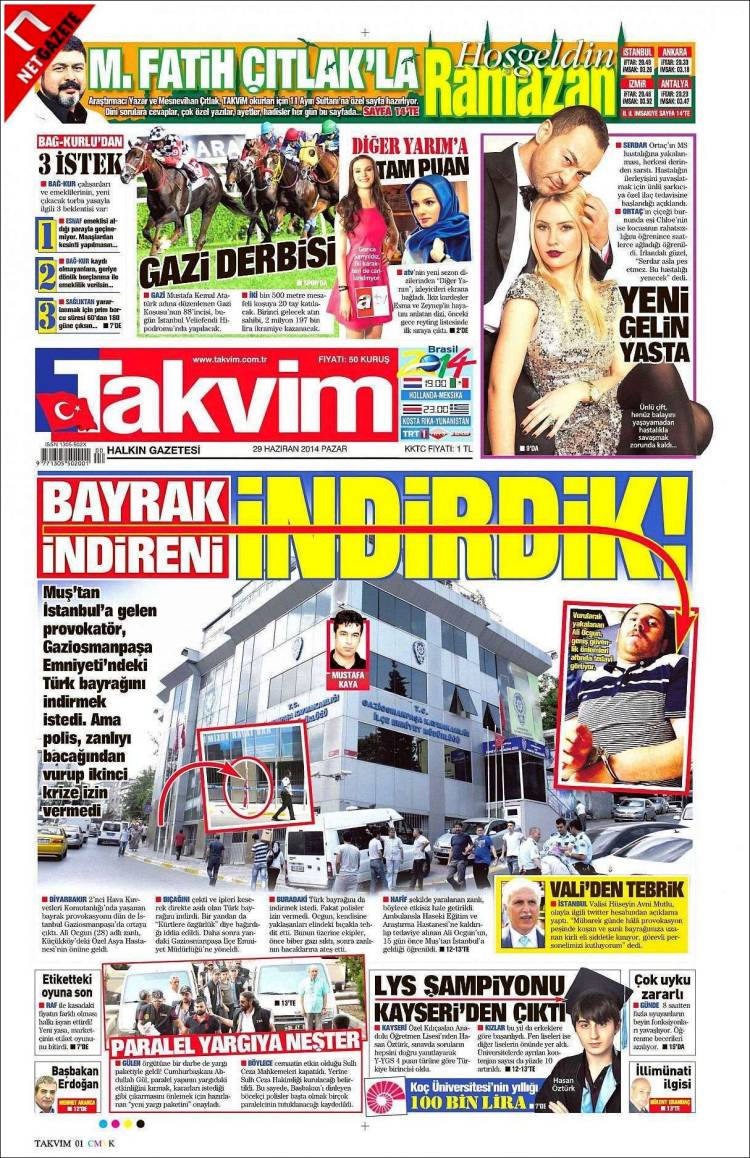 Portada de Takvim (Turkey)