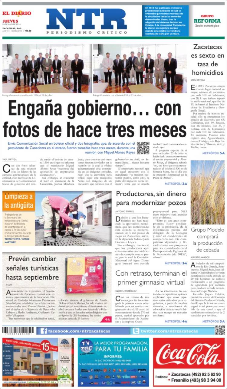 Portada de El Diario NTR (México)