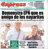 Portada de Periódico Express (Mexico)
