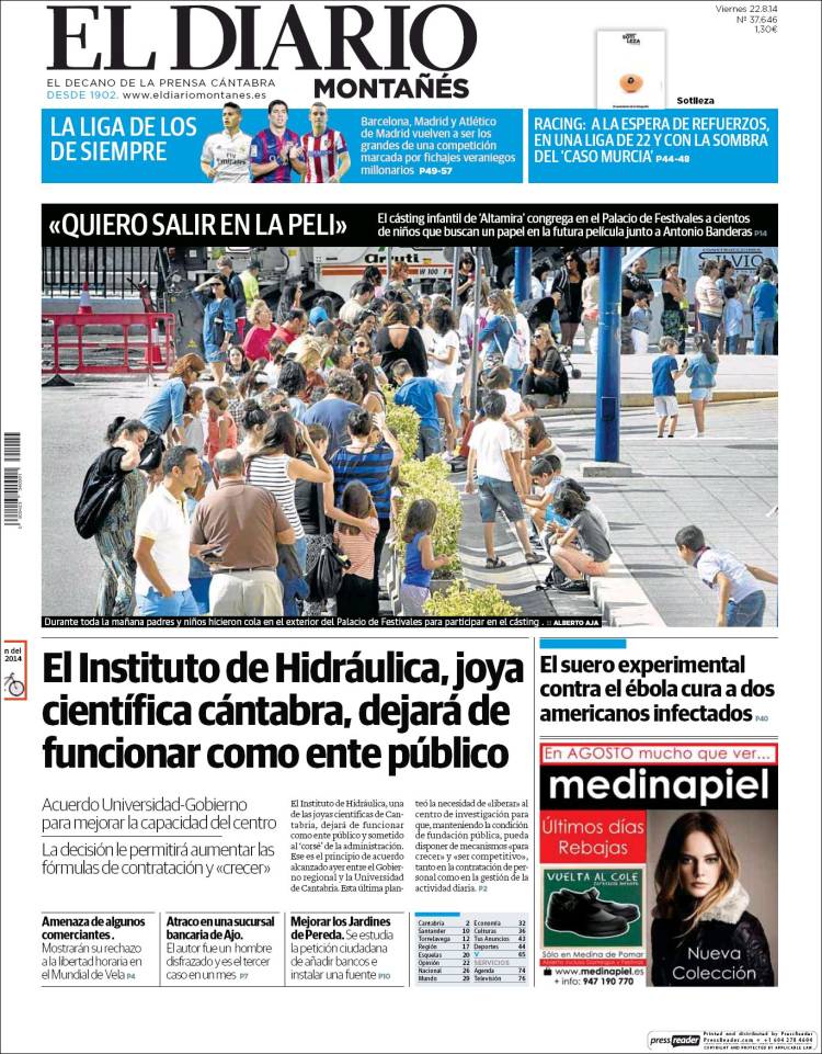 Portada de El Diario Montañés (Spain)