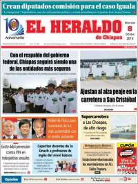 Portada de El Heraldo de Chiapas (México)