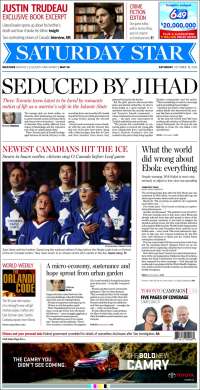 Portada de The Toronto Star (Canada)