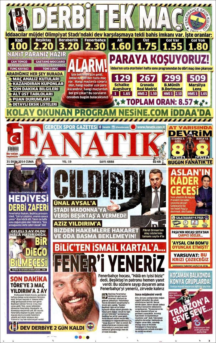 Portada de Fanatik (Turkey)