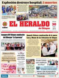 Portada de El Heraldo de Chiapas (Mexico)