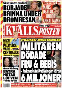 Portada de Kvällsposten (Suède)