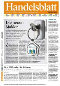Portada de Handelsblatt (Germany)