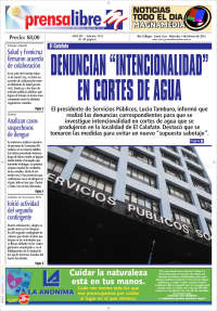 Portada de Prensa Libre (Argentina)