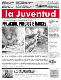 Portada de Diario La Juventud (Uruguay)