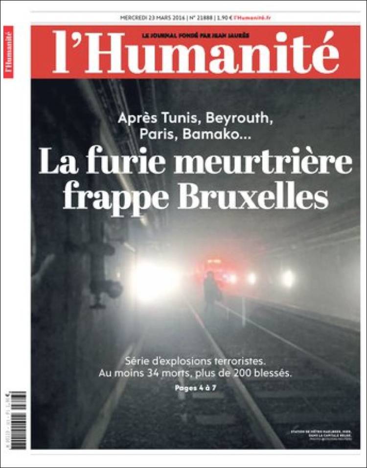 Portada de l'Humanite (France)
